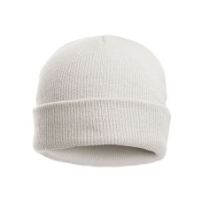 H702-W: White Acrylic Beanie Hat (0-12M)